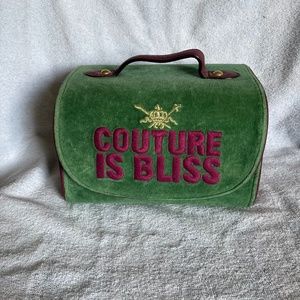 Juicy Couture Y2K Travel Case, green velour